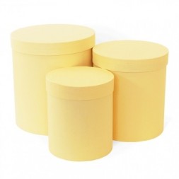 Коробка Цилиндр тисненая бумага, кукурузно-желтый