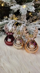 Набор новогодних елочных шаров 3 дизайна, Рождественские Олени