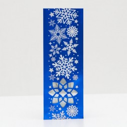 Пакет бумажный фасовочный &quot;Снежинка&quot;, голубой с окном