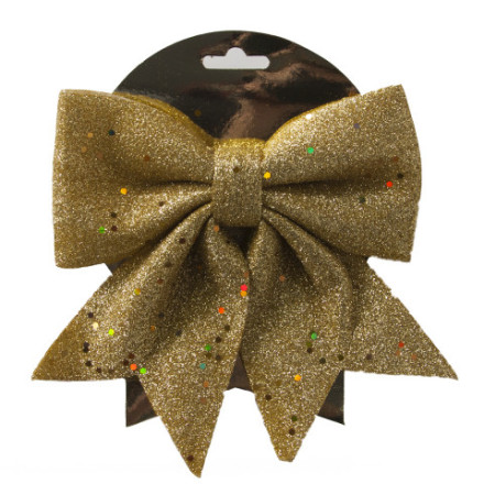 Декоративный бант, Золото, с блестками