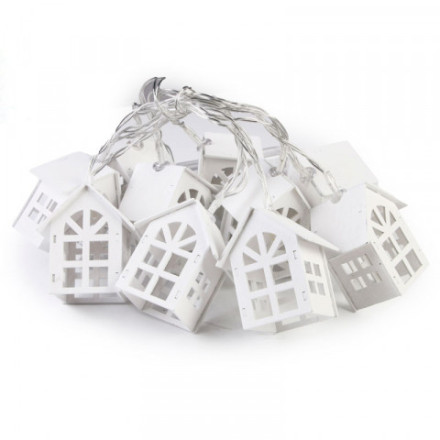 Светодиодная гирлянда &quot;Нить. Белые домики&quot;