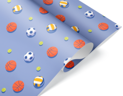 Упаковочная бумага 80гр Спортивные мячи