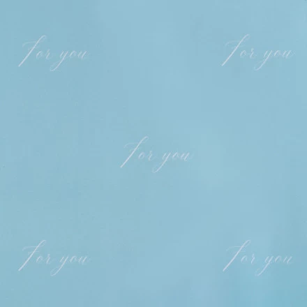 Бумага упаковочная глянцевая двухсторонняя «For you», розовый/голубой