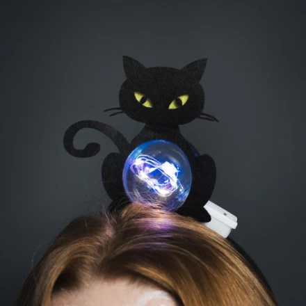 Светодиодный ободок, Черная кошка