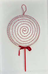 Новогодняя игрушка Леденец Лоллипопс Белый