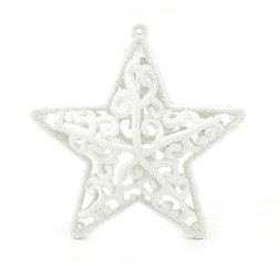 Елочные украшения  &quot;Звезды&quot; Белые / набор 4 шт/