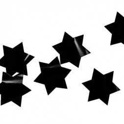 Конфетти Звезды черные, фольгированные