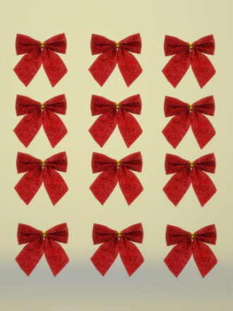 Бант новогодний Красный