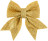 Декоративный бант Праздничный, Золото, с блестками