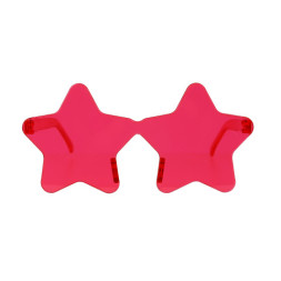 Карнавальные очки, Звезда, Ярко-розовый