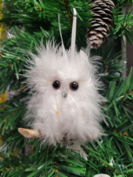 Совенок на веточке ёлочная игрушка