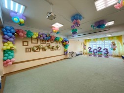 Оформление зала на выпускной в детском саду Нежность