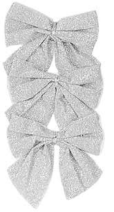 Бант новогодний Серебро