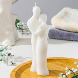 Свеча декоративная «Влюбленная пара», белый