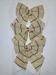 Набор бантов декоративных, Золото полоски