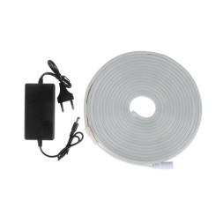 Светодиодная гирлянда, Дюралайт 120 Led/м, с адаптером, 6*12мм,12v, Белый