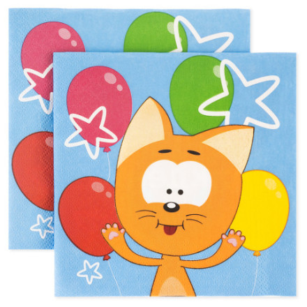Сервировочные салфетки, Котенок Котэ, С Днем Рождения!