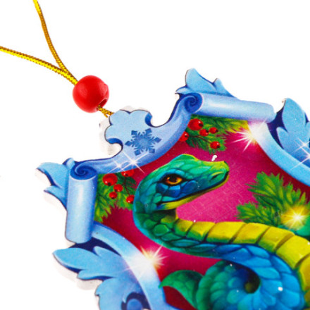 Распродажа Подвеска новогодняя на ёлку деревянная «Новый год! Змея в снежинке», символ года 2025