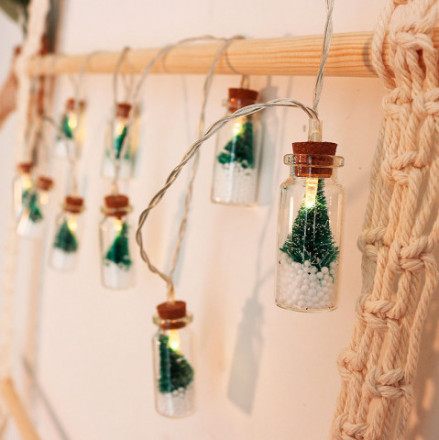Светодиодная гирлянда &quot;Нить. Елки в стеклянных баночках&quot;