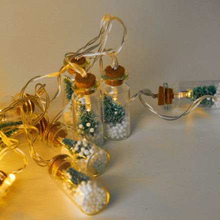 Светодиодная гирлянда &quot;Нить. Елки в стеклянных баночках&quot;