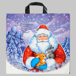 Пакет полиэтиленовый с петлевой ручкой &quot;Забота&quot;, 70 мкм #нг