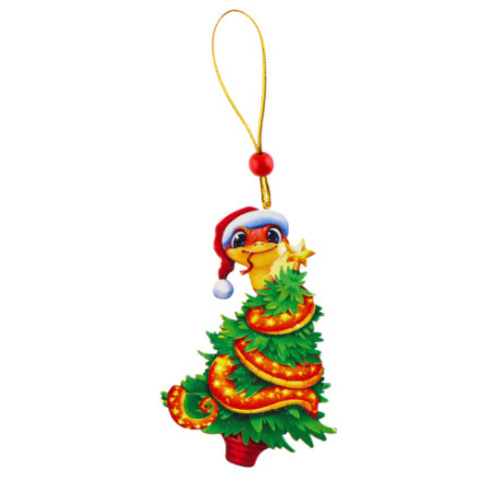 Распродажа Подвеска новогодняя на ёлку деревянная «Новый год! Змея»