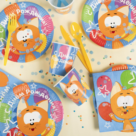 Тарелки Котенок Котэ, С Днем Рождения!