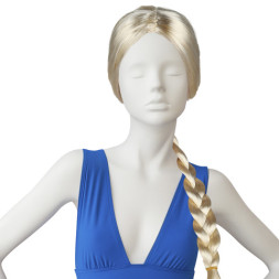 Парик карнавальный, Длинная коса, Натуральный блонд