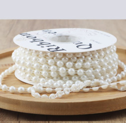 Бусы жемчужные круглые на бобине половинки