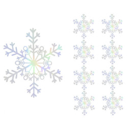 Декоративное украшение Снежинки Льдинки, Серебро, Голография