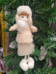 Елочное украшение Зимняя куколка, цвет в ассортименте