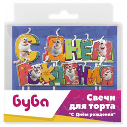 Свеча Буба, С Днем Рождения!, с держателем