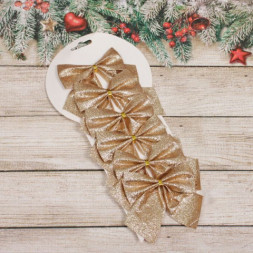 Бант новогодний Шампань