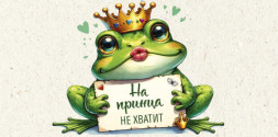 Конверт для денег Лягушка &quot;На принца не хватит…&quot;