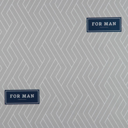 Бумага упаковочная глянцевая двухсторонняя «For man»
