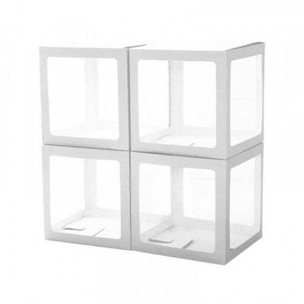 Набор коробок для шаров, без букв, Белый