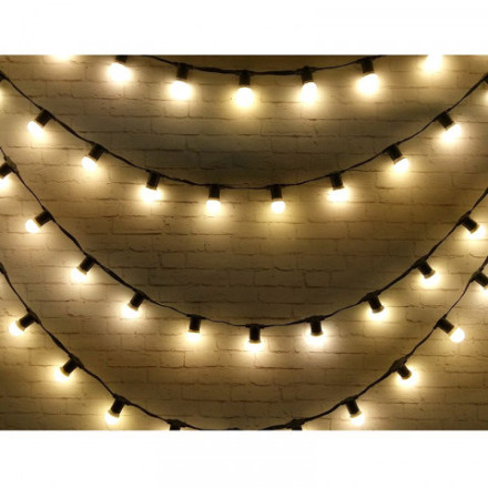 Гирлянда Белт-лайт пятижильный с переключателем режимов, черный провод