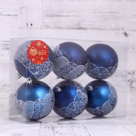 Набор новогодних елочных шаров &quot;Волшебное кружево&quot;