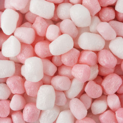 Шарики пенопласт, Маршмэллоу, Цветной микс, Розовый/Белый, Макарунс