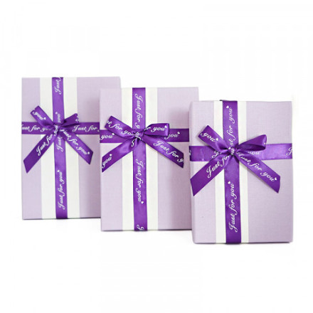 Коробка &quot;Зефир&quot; Белый, сиреневый, прямоугольник