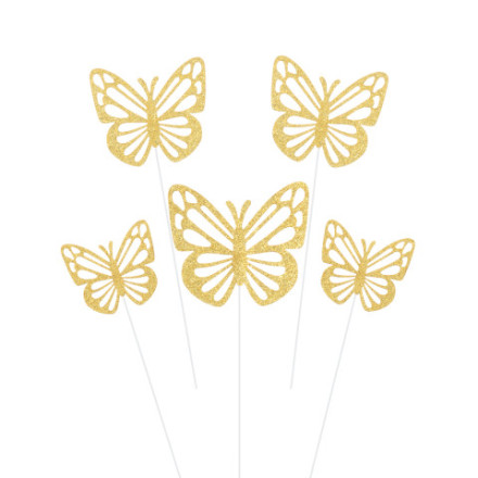 Топперы, Ажурные бабочки, Шампань