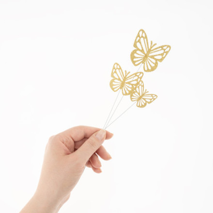 Топперы, Ажурные бабочки, Шампань