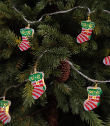 Новогодняя гирлянда нить Носочки 10 LED