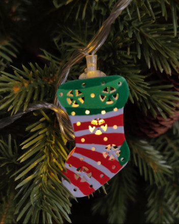 Новогодняя гирлянда нить Носочки 10 LED