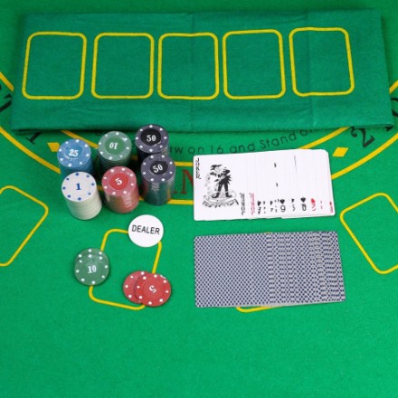 Покер, набор для игры (карты 2 колоды микс, фишки 120 шт.), с номиналом