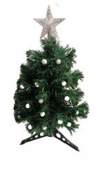 Елка светодиодная с шарами искусственная зеленая сосна