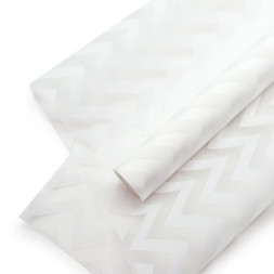 Упаковочная матовая пленка 45мкм Зигзаг, Белый