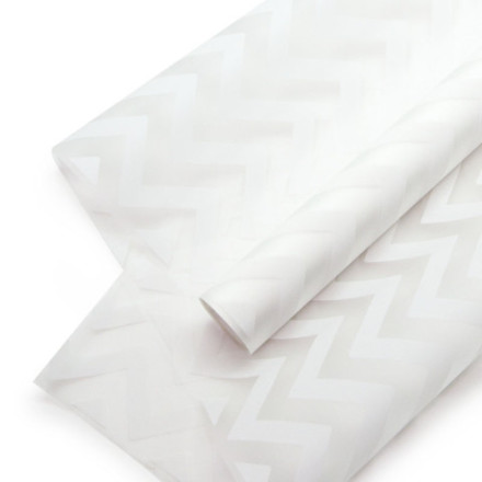 Упаковочная матовая пленка 45мкм Зигзаг, Белый