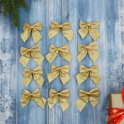 Бант новогодний Золотой