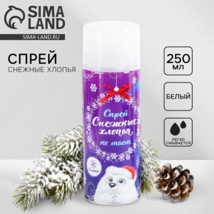 Искусственный снег спрей «Снежные хлопья», белый